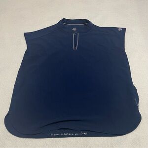 Healing Hands Blue Zip-Up‎ Top Scrubs Size XS